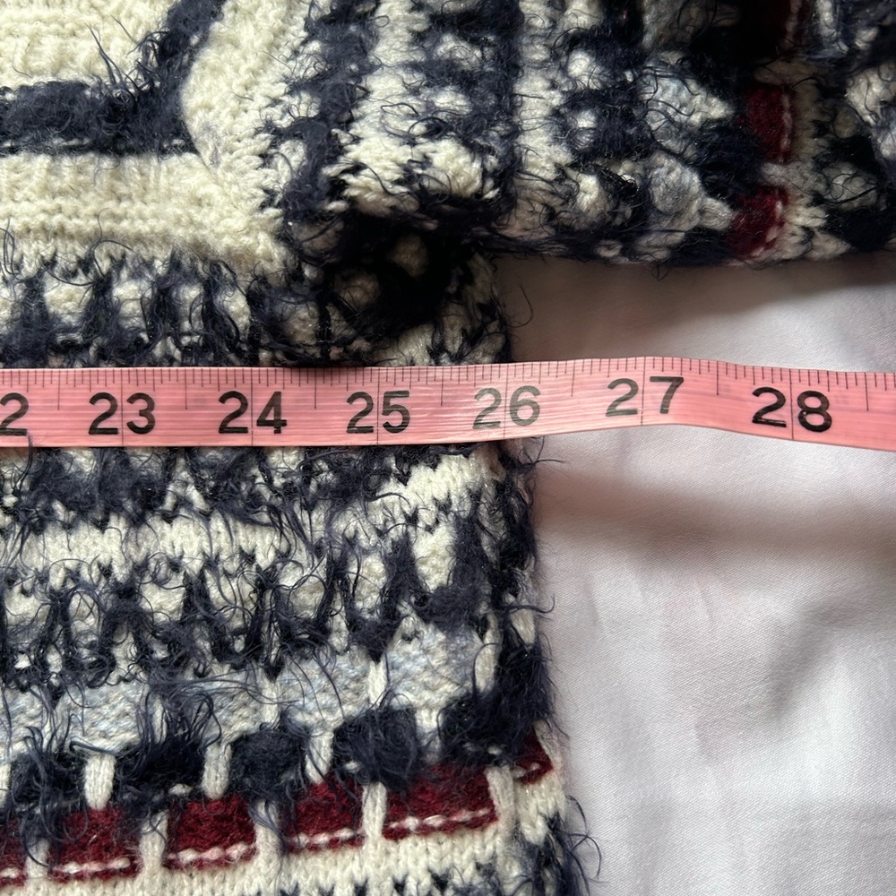 Lane Bryant Multicolor blue & burgundy sweater cardigan 18/20 - Picture 5 of 12